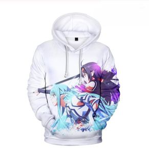 Erkek Hoodies Sweatshirts Cosplay Sword Art Online Hoodie Erkek Kadınlar Günlük Harajuku Sakiller Anime 3D