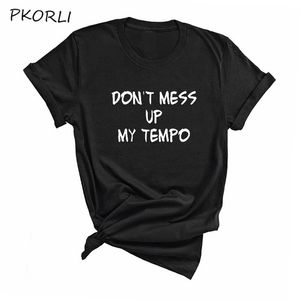 EXO Tempo Kpop Maglietta stampata Donna Uomo Casual Non rovinare il mio tempo Maglietta Kpop Moda Abbigliamento unisex Tee T200614