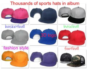 Yeni Varış Snapbacks Hats Snap Beyzbol Futbol Basketbolu Sıradan Kapaklar Snapback Ayarlanabilir Boyut Albümümüzden Şapkalar Seçin