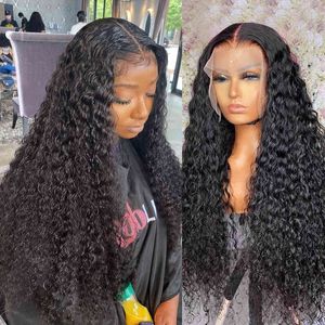 30 40 Inch Loose Deep Wave 13x6 360 Lace Front Human Hair Wigs Water Curly Frontal Wig for Black Women 220713