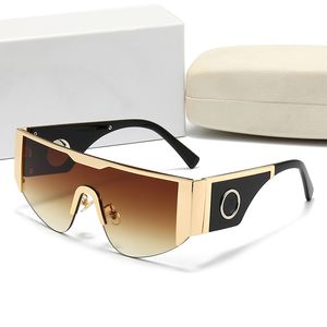 Yeni Sarı Moda Metal Güneş Gözlüğü Erkekler Tasarımcı Dış Mekan UV400 Gözlük Çerçeve Siyah Gri Şeffaf Lens Erkekler Güneşlik Kadınlar Kutu ile Kutu ile