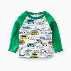 2022 Bebek Çocuk Giyim Tişörtleri Toptan Çocuklar Bahar Uzun Kollu T-Shirt