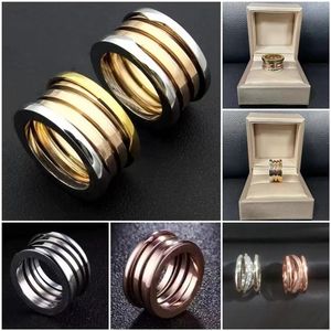 [Com caixa de presente] Fashion 316L Titanium Steel Zero Ring Couple Rings for Men and Women Band Ring