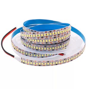 12V 2835 LED şerit ışığı 5m bant şeritleri Yüksek yoğunluklu esnek su geçirmez 60/120/240/480 LEDS Ev Dekor