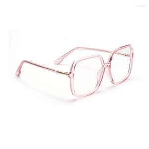 Anti Mavi Hafif Gözlük Kadınlar Filtre Kare Bilgisayar Erkekler Büyük Çerçeve gözlükler Pembe Açık Gözlükler Moda Güneş Gözlüğü Çerçeveleri