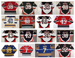 Vintage Koho CCM sabers Hokey Forması 39 Dominik Hasek 48 Danny Briere 43 Marty Biron 7 Rick Martin 32 ROB RAY 30 Ryan Miller 89 Alexander Mogilny Kırmızı Siyah Mavi Beden S-4XL