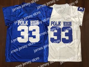 Новый Al Bundy #33 Polk High Men's Footbald Jersey женат на детях, сшитых сине-белым S-3XL Высокое качество