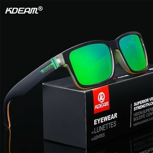 Erkekler için Kdeam Polarize Güneş Gözlüğü Spor Çılgın Renkler Güneş Gözlükleri Elmore Blooking-Uv Tonları Kutu 220429
