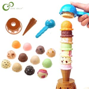 1Set Children Simulation Food Kitchen Toy Ice Cream Stack Up Play Kids Pretend Play Toys Educational Toys For Baby Gifts ZXH 220725