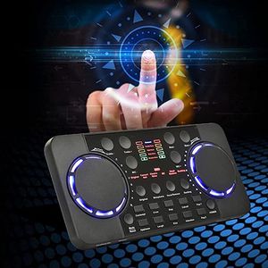 V300 PRO Ses Kartı Bluetooth 4.0 Gürültü Azaltma Canlı Yayın Ses Mikseri Canlı Streaming RE-Cording Singing (Siyah)
