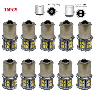 NOVAS BULS DE SUBSTITUIÇÃO DE LED 10PCS para carros 1156 BA15S P21W 3014 1157 BAY15D 54SMD LIGHT SINALS SINAIS