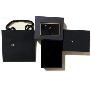 Hot Selling Bracelet Necklace with Stamp White Letter Boxes Set Jewelry Packaging Display Case Box Square Black High Quality