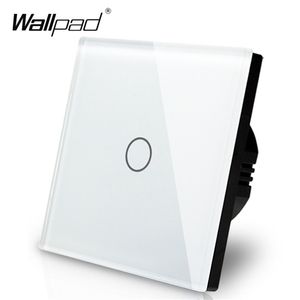 Производитель WallPad Eu Standard 1 Gang 2 -Way 3 -Way Управление белой стеной Строительное сенсорный экранно -переключатель Стеклянная панель T200605