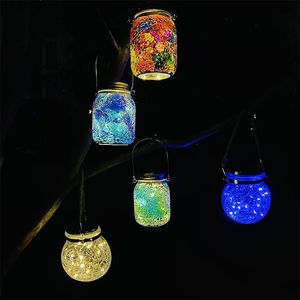 Strings LEDs Luzes de jarra de pedreiro solar com tampa de vidro de vidro decoração de fadas de fada festão de Natal LED de jardim ao ar livre de Natal