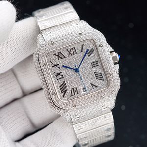 Мужские дизайнерские часы с бриллиантами Автоматические механические 40 мм с сапфировым стеклом Деловые женские наручные часы Высококачественный ремень из нержавеющей стали Montre de Luxe