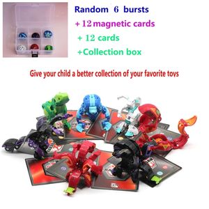 6/8/10/12PCS Flame Unicorn Bakuganes Transformations Beyblade Fusion с монстром Ball Gyro Athletics Collection Box Toys 220505