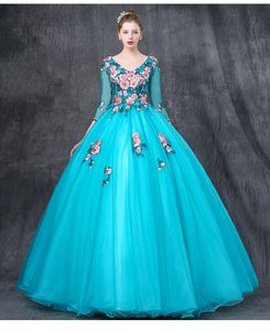 2022 Vintage Türkiye Dantel Balo Gelinlik Uzun Kollu Prenses Lübnan Illusion Jewel Boyun Arap Gelin Gelin Elbise Elbise Weddingdress