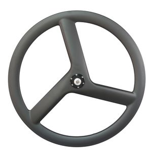 Tam Karbon DSİK Ön Bisiklet Tekerlekleri SP-33 3 Konuşma 50 * 23mm Clinicher RIM Centre Yol Ve TT Çerçevesi için Disk Hub