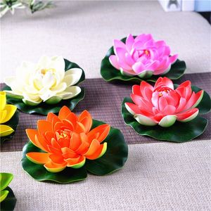 Вечеринка поставляет искусственную плавучую воду Lyly Lotuses Decor 10 см. Красный оранжевый розовый белый пурпурный бассейн Lotus 20220528 D3