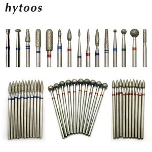 HYTOOS 10pcsSet Nail Drill Bits Diamond Cutters Manicure Cuticle Burr Milling Cutter for Pedicure Nails Accessories Tools 220812