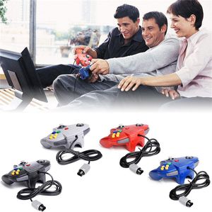 PC N64 Konsol Video Oyun Sistemi Dropshipping için% 100 Yeni N64 Denetleyici Kablolu Denetleyiciler Klasik 64 bit Gamepad Joystick