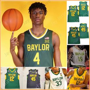 2021 Final Four 4 NCAA Baylor Basketbol Formaları Koleji Ja'kobe Walter Jared Butler Macio Teague Davion Mitchell Virital Dain Dainja Matthew Mayer 2 Kendall Brown