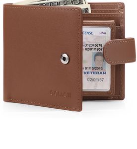 Sıcak satış kısa deri erkek cüzdan litchi desen kartvizit tutucu cüzdan