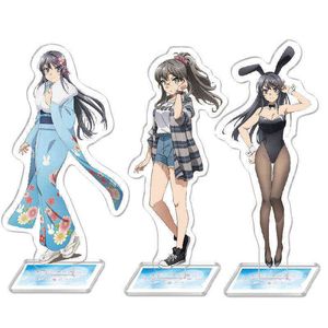 Anime Figure Rascal Bunny Kızın Rüyası Değilsen Senpai Akrilik Standı Modeli Sakurajima Mai Karakter Cosplay Koleksiyonu Fan Hediye AA220318