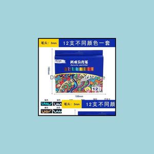 36 renk/set m akrilik boya işaretleyici kalem seramik kaya cam porselen kupa ahşap kumaş tuval boyama damla teslimat 2021 hediye setleri hediyeler