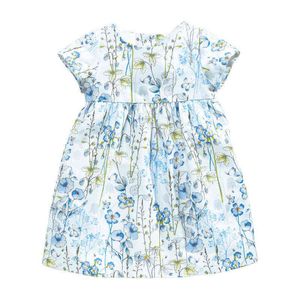 Little Maven 2021 Новые летние маленькие девочки одежда хлопковые цветочные космосовые платья для детей 2-7 лет G220506