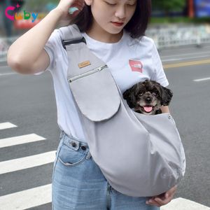 CUBY New Pet Hand Free Sling Cinghia imbottita Tote Bag Traspirante Borse per cani portatili regolabile Pet Sling Travel Cat 0622