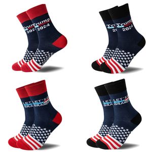 Trump 2024 Pamuk Çorap Partisi Favor Let's Go Brandon Çorapları Sıcak Sonbahar Kış Adam Kadın Evde Spor Çorapları