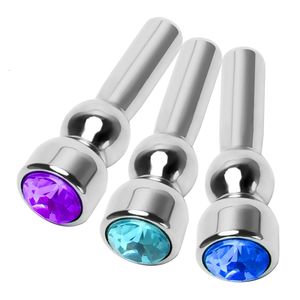 Massageador de brinquedos sexuais Metal Uretral Cateter Toys for Men Diamond A￧o inoxid￡vel Penis Plug Plug Plug Dilator