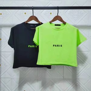 Женская дизайнерская футболка Crop Top Letters Printed Tee Summer Tshirt Женский Повседневный хип-хоп с короткими рукавами Rock Streetwear Camisole Crew Neck Fashion Cotton Tops 20ss