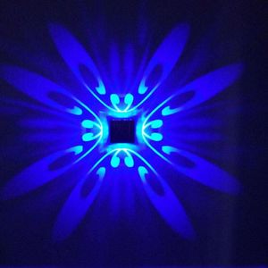 Duvar lambası Yaratıcı Kelebek LED Işık 3W AC85-265V Kare Alüminyum Armatür Aydınlık Aydınlatma Sconce Kapalı Dekorasyon Duvarı