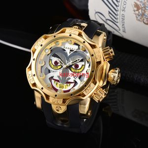 138 Marca de Luxo Indicada Reserva Venom DC Comics Joker Strap 52mm Men Quartz Watch Reloj Hombres