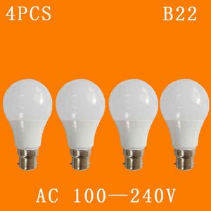 4pcs /lot B22 LED ampuller AC110V, 220V, 240V Ev sabit akım voltajı iç lamba Soğuk /sıcak beyaz 3W, 5W, 7W, 9W, 12W, 15W, 18W, H220428