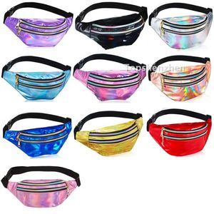 HOLOGRAHİK FANNY PACK Fermuar ayarlanabilir kemer hologramı metalik renk açık moda pu torbalar kadınlar için erkekler için çocuk çocuklar Afrika kampı