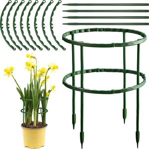 2/4/6pc Plastic Plant Support Pile Stand for Flowers Greenhouse Arrangement Rod Holder Orchard Garden Bonsai Tool Invernadero