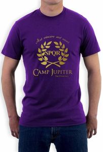 Erkek T-Shirt Kampı Yarım Kan Dalları Tişört Jüpiter Spqr Mor Bilim Kurgu Percy Jackson