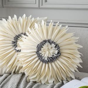 Северная легкая роскошная роскошная подушка для ветра цветочная подушка солнце