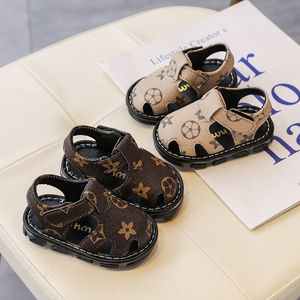 Sandálias nascidos bebês meninos moda verão infantil sapatos macios para berço meninas antiderrapantes