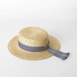 Yüksek Kaliteli Yaz Hasır Çim Şapka Moda kadın Buğday Kadın Rahat Boater Romantik Düğün Kızlar Panama