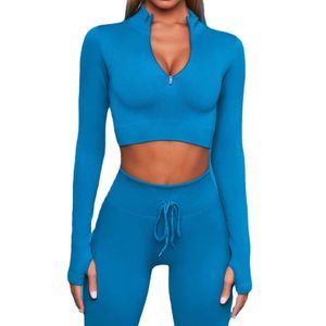 Kadın Trailtsuits Streamline Sakatsız yoga setleri spor fitness 2 adet set yüksek elastik şekillendirme gövdesi koşu kıyafeti açık spor takım elbise yoga kıyafetleri shapewear