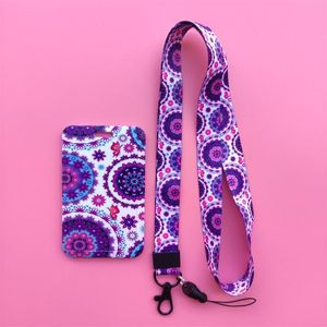 Владельцы карт Mandala Style ID Credit Bank Holders Supports Bus Bus Case Lanyard Child Cear Door Identity Badge Cards Covercard