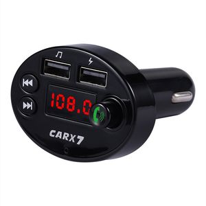 Bluetooth-compatible 5.0 FM Transmitter Car Kit Car Dual USB Charger Wireless Handsfree Audio Receiver Accessories X7 A7