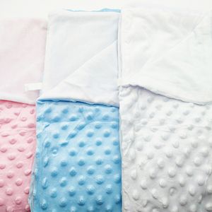 Polyester süblimasyon bebek battaniyesi termal ısı transferi sıcak yumuşak kanepe battaniyeleri masaj boncukları 30x40 inç ile