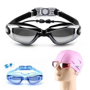 Optik Yüzme Gözlük Erkek Kadın Miyopi Havuz Kulaklık Profesyonel Su Geçirmez Yüzmek Gözlük Reçete Yetişkin Dalış Gözlük G220422