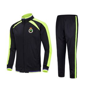 Racing de Santander Erkeklerin Takipleri Yetişkin Çocuk Boyutu 22# - 3XL Açık Hava Spor Takım Ceket Uzun Sleeve Leisure Spor Takım