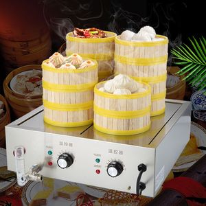 Ticari Buğulanmış Çörekler Makinesi Elektrikli Vapur Buharlı Çörek Soba Hamur Ekmeği Buğulama Makinesi